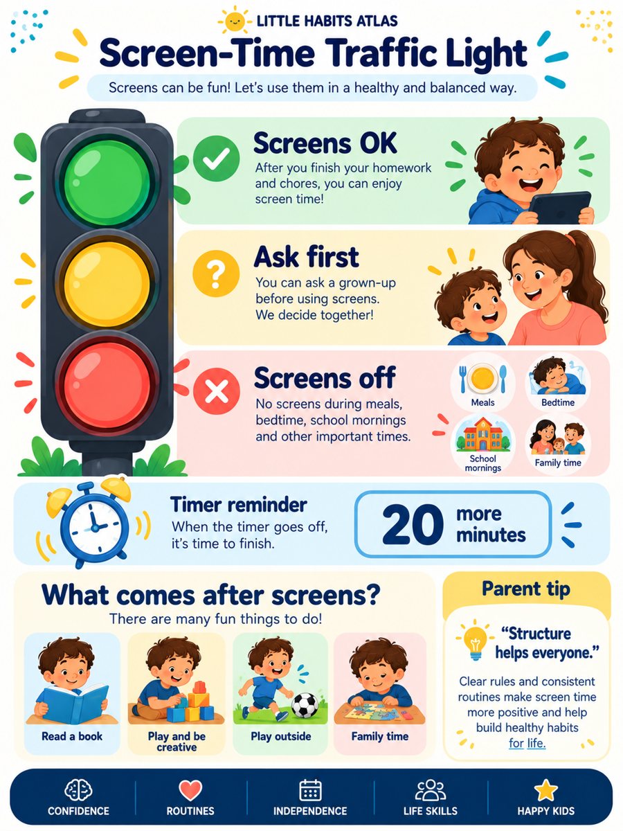 Screen-Time Traffic Light